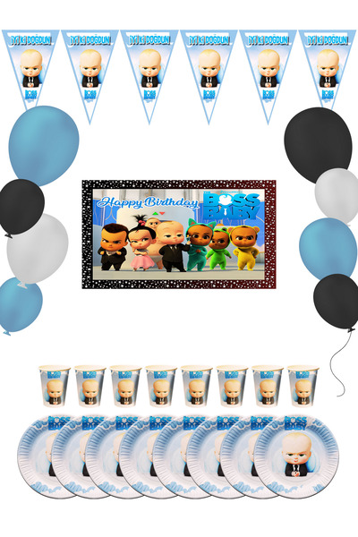 snowparty Σετ διακοσμητικών προμηθειών για πάρτι γενεθλίων Patron Baby Baby B...