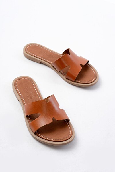 Aymood 169-6100 Taba Ортопедичні жіночі тапочки з натуральної шкіри