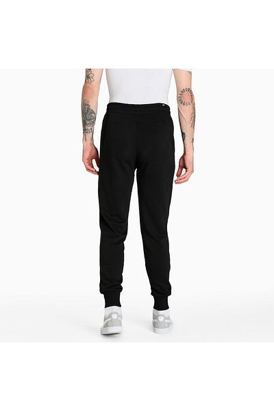 Puma Mens Essentials French Terry Closed Pants Sports Sweatpants - Black