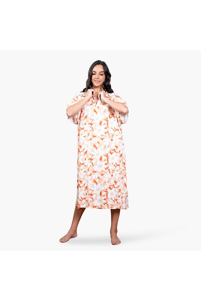 Aadaraya Aadaraya All-Over Floral Print Sleepshirt