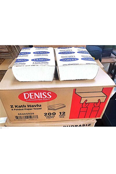 Deniss Z Katlama Kağıt Havlu 200 Lü 3 Paket Dispenser Peçete 600 Adet