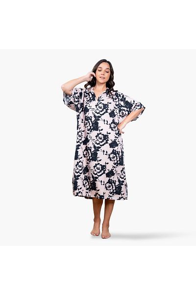 Aadaraya Aadaraya All-Over Floral Print Sleepshirt