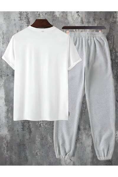 REBRAND Sportswear Oversize T-Shirt Set - Printed Top and Bottom Tracksuit