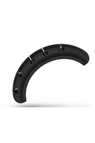 OEM Organizator cabluri cu 5 fante, autoadeziv, 9.5 cm, negru