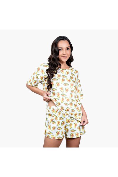 Aadaraya Aadaraya Printed Drop Shoulder T-shirt and Pyjama Set