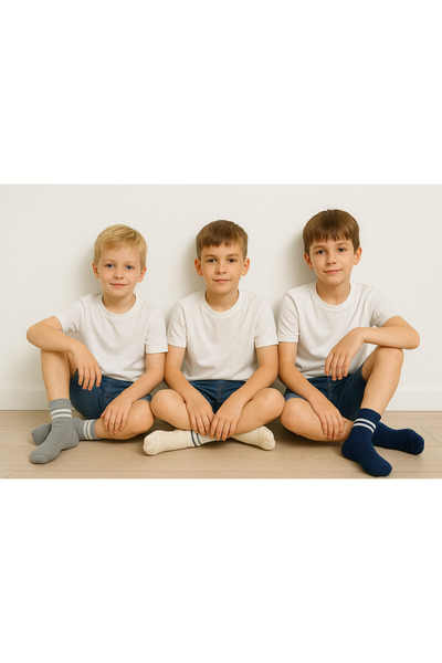 Black Arden Socks 4 Çift Unisex Kolej Model Okul Çorabı Bt-0627