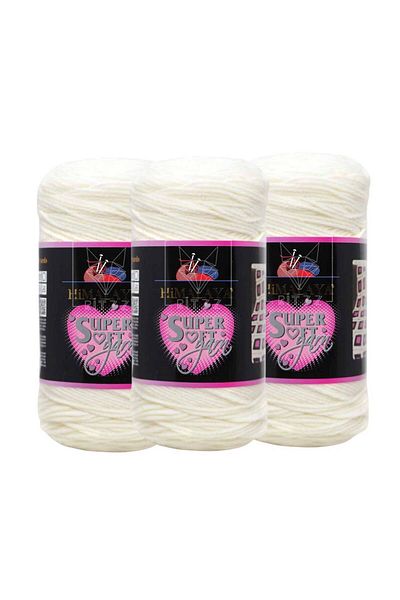 Himalaya Super Soft Yarn, 80812 Cream, 3X200Gr