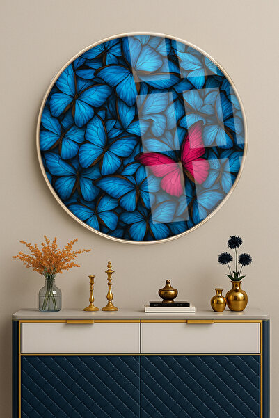 TAULART TABLOR MODERN CU FLUTURI TABLOR DE LUX INSTABIL TABLOR ROTUND DE STIC...