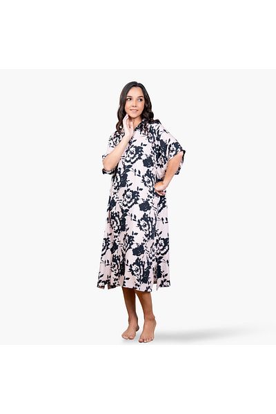 Aadaraya Aadaraya All-Over Floral Print Sleepshirt