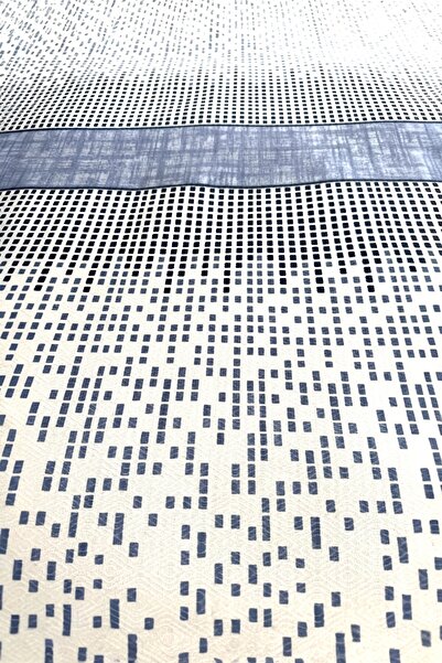 Alla Turca Double Modern Mosaic Patterned Pique – Indigo | 200X240 cm | 100% Cotton