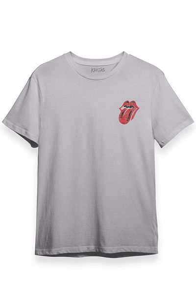 Kretas Γκρι μπλουζάκι Rolling Stones Rock Retro 70S 80S Μουσική με στάμπα Unisex T-shirt