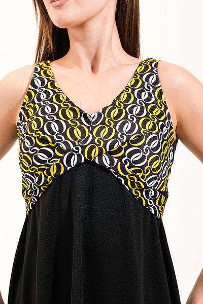 Plistre 2257_Women's 2-Piece Suit with Leggings Crisscross Band Suspender Dress Sea/Pool Swimsuit