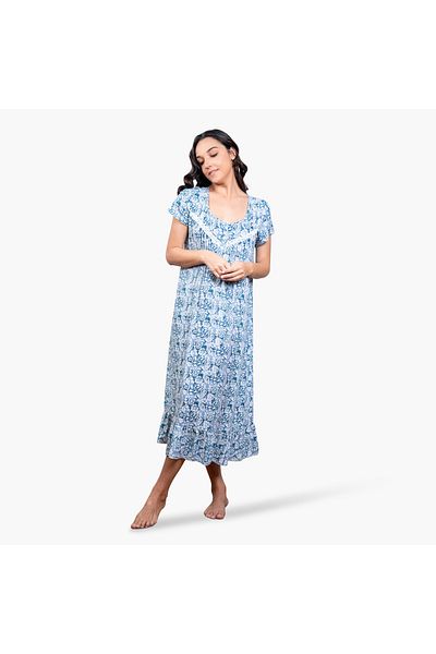 Aadaraya All-Over Print Night Gown