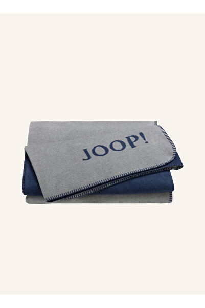 JOOP! بطانية Uni Doubleface مقاس 150 × 200 سم ذات ملمس ناعم على الوجهين وتفاصيل Zierstich