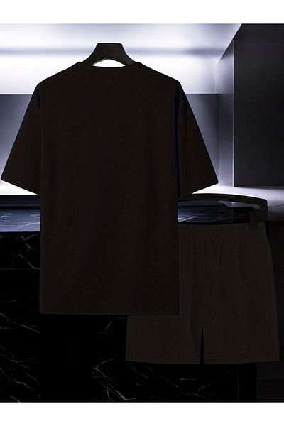 uyguntarz Σετ σορτς μπλουζάκι με στάμπα Unisex Stars Design