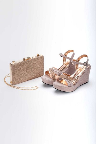 Blacktavern Wedding Shoes with Stone Heel - Combined