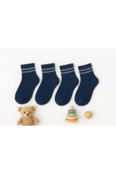 Black Arden Socks Unisex Kolej Model Okul Çorabı Bt-0627 4 Çift