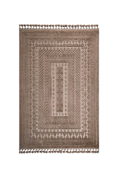 GÜMÜŞSUYU Deco Alvin 12621 Yeni Yüksek Kalite Modern Kabartmalı Örgü Saçaklı ...
