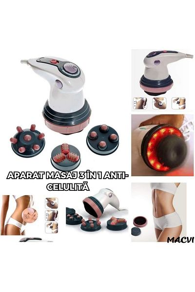 MACVI Aparat 3 in 1 pentru Tonifiere, Masaj si Reducerea Celulitei Macvi®, Remodelare, Stimul Circulatie