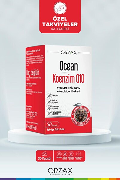Orzax Ocean Coenzyme Q10 200 Mg 30 Capsules