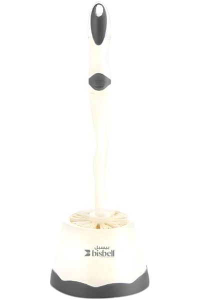 Bisbell Grey Force Premium Toilet Brush with Holder, Ergonomic Grip,BB2120