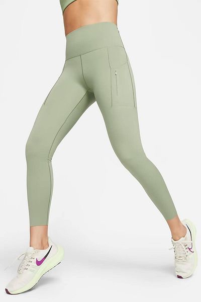 Nike Go Dri Fit InfinaLock Leggings cu talie înaltă 7/8 cu 6 buzunare, cu reflectoare, sport cu talie înaltă