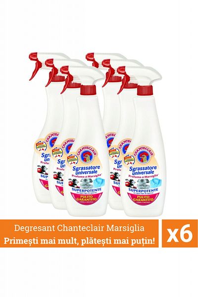 chante clair Promo balení 6 ks univerzálního odmašťovače Chanteclair Marsiglia, sprej, 600 ml