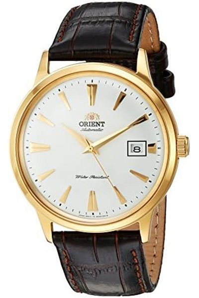 Orient '2nd Gen Bambino Version I' Japanese Automatic Stainless Steel and Leather Dress Watch