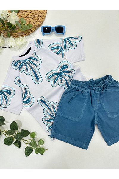 ChibuumKids Boy's Palm Patterned Suit