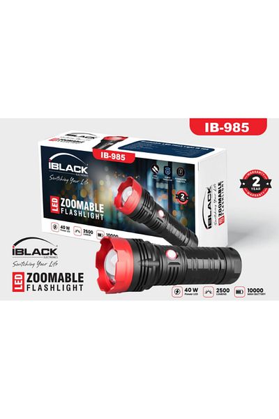 iBLACK Zoomable Led Flash Light IB 985