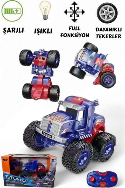Retoys Uzaktan Kumandalı Optimus Prime Şarjlı Full Fonksiyon Robota Dönüşebilen Tır