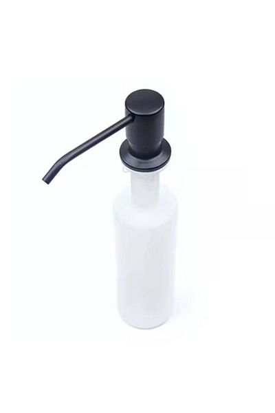 MACVI Dozator Incorporabil Macvi® Negru pentru Chiuveta Sapun Detergent Rezervor 300ml Design Modern