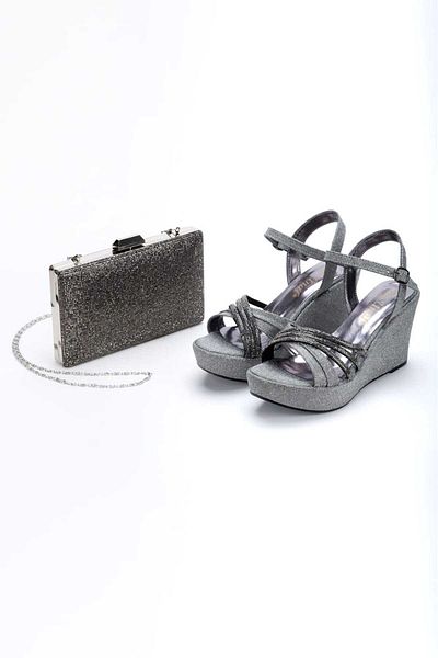 Blacktavern Wedding Shoes with Stone Heel - Combined