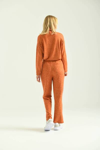 MOVİMENT Πλεκτό μαλακό παντελόνι με λεπτομέρεια με πορτοκαλί κουμπιά