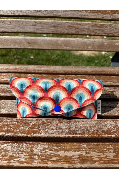 Yare Atelier Sunglasses Case, Patterned Sun, Prescription Glasses Carrying Case Snap Cover Design
