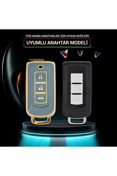 Rem Anahtar Oto Elektronik Anahtar غطاء حماية لمفتاح نانو ذكي بثلاثة أزرار من أوتلاندر - أزرق