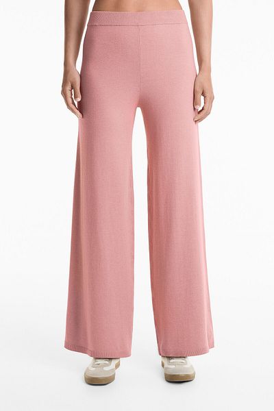 Oysho Straight-leg knit trousers