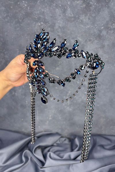 Hayalperest boncuk Dangle Forehead Almeda Bridal Henna Crown