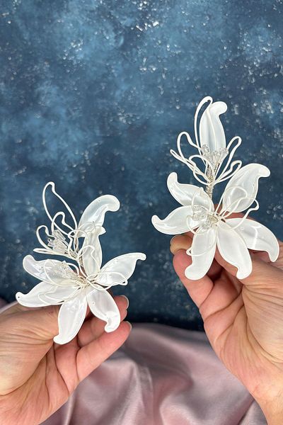 Hayalperest boncuk Estelle Resin Double Bridal Hair Accessory