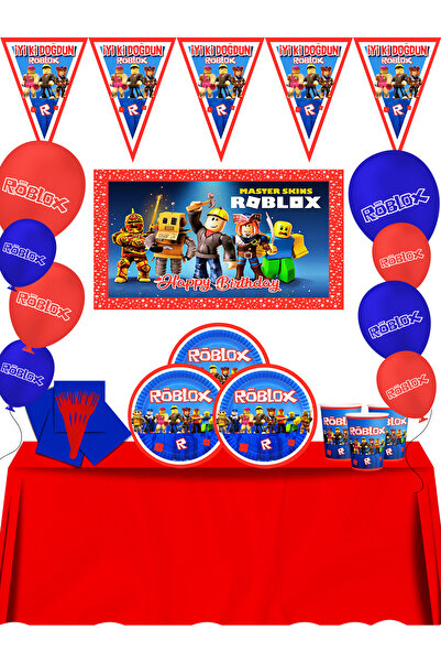 Roblox Σετ προμηθειών για πάρτι γενεθλίων για 32 άτομα με πανό Robloks