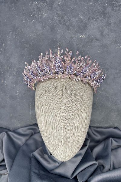 Hayalperest boncuk Elisa Design Beaded Bridal Henna Crown Hair Accessory