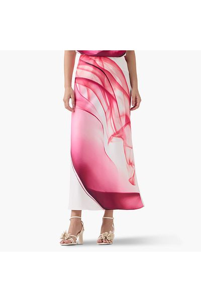 Iconic Printed A-Line Maxi Skirt with Elasticated Waistband