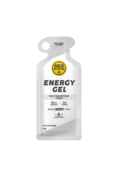 GOLDNUTRITION Energy Gel Unflavored, Box of 16 Gels