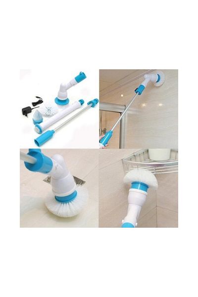 MACVI Perie Electrica de Curatare Macvi® cu 3 Capete, 300 RPM, Acumulator, Maner Telescopic