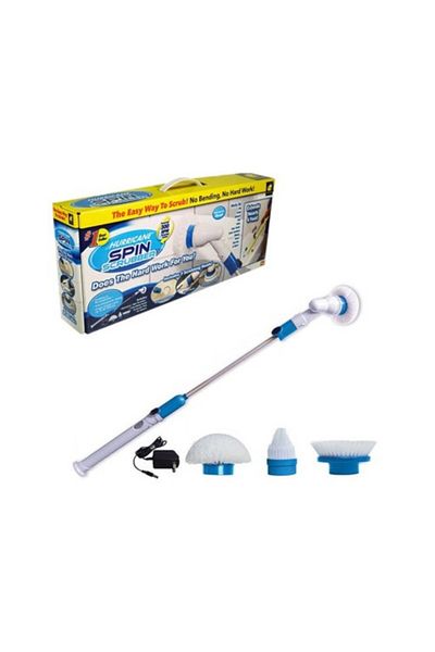MACVI Perie Electrica de Curatare Macvi® cu 3 Capete, 300 RPM, Acumulator, Maner Telescopic