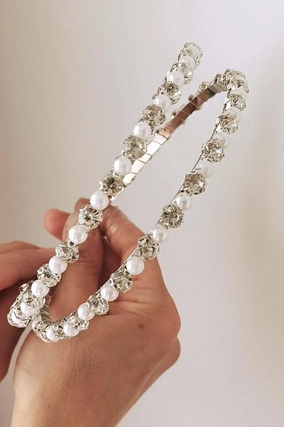 Hayalperest boncuk Bridal Accessory Ece Model Thin Bridal Henna Crown