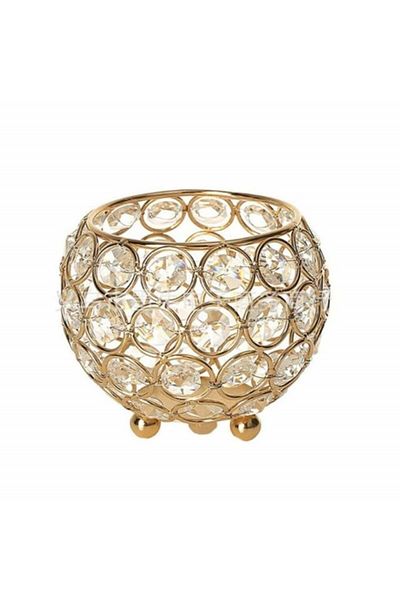 PUFO Suport elegant Pufo Brilliant pentru lumânări, flori, pensule de machiaj, metalic, auriu