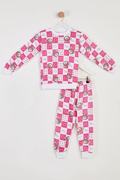 TOFİSA Boy's Fuchsia Printed Pajama Set - 26450