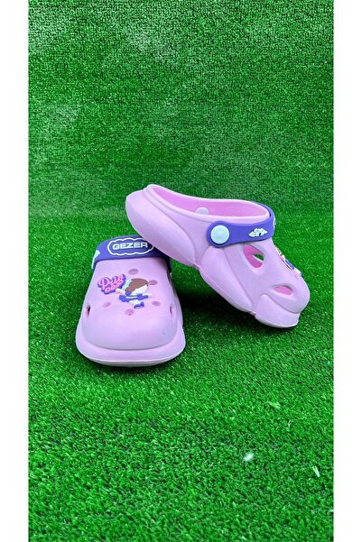 Moda Lime Girl Boy Baby Kids Cross Easy to Wear Non-Slip Sole Figured Slippers