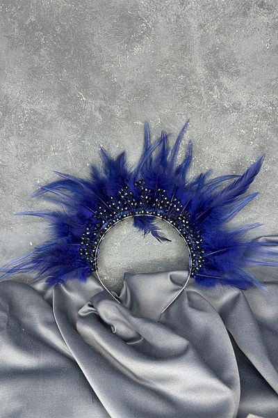 Hayalperest boncuk Feathered Crystal Beaded Arden Bridal Henna Crown
